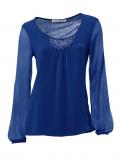 Designer-Blusenshirt royalblau