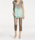 Designer-Blusenshirt taupe-mint