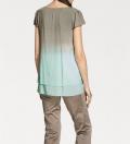 Designer-Blusenshirt taupe-mint