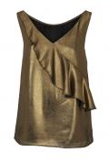 Designer-Blusentop gold-schwarz