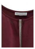 Designer-Blusentop mit Schmuckkette bordeaux