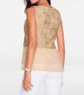 Designer-Blusentop mit Spitze camel