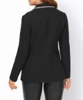 Designer-Bouclé-Blazer schwarz