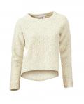 Designer-Bouclé-Pullover ecru