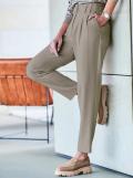 Designer-Bundfaltenhose taupe