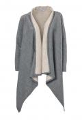 Designer-Cardigan grau-sand