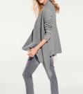 Designer-Cardigan grau-sand