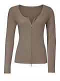 Designer-Cardigan taupe