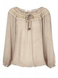 Designer-Carmenbluse taupe