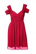 Designer-Chiffon-Cocktailkleid rot