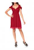 Designer-Chiffon-Cocktailkleid rot