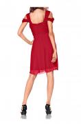 Designer-Chiffon-Cocktailkleid rot