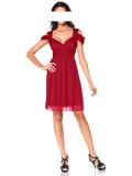 Designer-Chiffon-Cocktailkleid rot