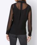 Designer-Chiffonbluse+Top schwarz