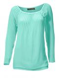 Designer-Chiffonbluse aqua