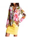 Designer-Chiffonbluse bunt