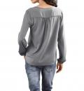 Designer-Chiffonbluse grau