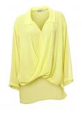 Designer-Chiffonbluse lemon