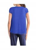 Designer-Chiffonbluse mit Strass royalblau