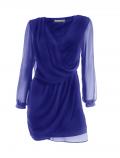 Designer-Chiffonbluse royalblau