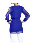 Designer-Chiffonbluse royalblau