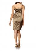 Designer-Cocktailkleid mit Strass goldbraun