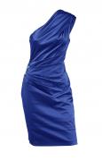 Designer-Cocktailkleid mit Strass royalblau