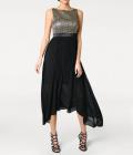 Designer-Cocktailkleid schwarz-gold