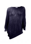 Designer-Crochetpullover marine