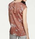 Designer-Druckbluse terracotta