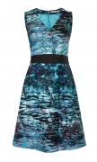 Designer-Druckkleid aqua