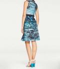 Designer-Druckkleid aqua