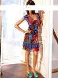 Designer-Druckkleid bunt