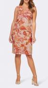 Designer-Druckkleid papaya-ecru