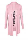 Designer-Feinstrick-Twinset rosa