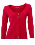 Designer-Feinstrickjacke rot