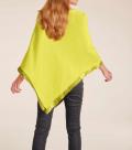 Designer-Feinstrickponcho mit Pailletten limette