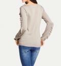 Designer-Feinstrickpullover champagner