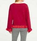 Designer-Feinstrickpullover hibiskus