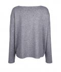 Designer-Feinstrickpullover mit Strass grau