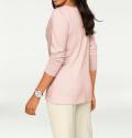 Designer-Feinstrickpullover rosa