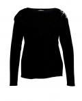 Designer-Feinstrickpullover schwarz