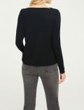 Designer-Feinstrickpullover schwarz