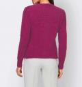 Designer-Flauschgarn-Cardigan magenta