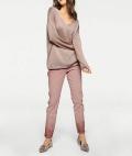 Designer-Glitzer-Pullover nude