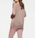 Designer-Glitzer-Pullover nude