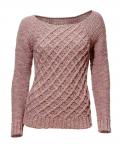 Designer-Glitzerpullover rosé-silber