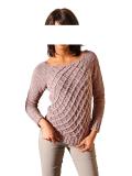 Designer-Glitzerpullover rosé-silber