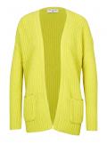 Designer-Grobstrickjacke lemongelb