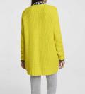 Designer-Grobstrickjacke lemongelb